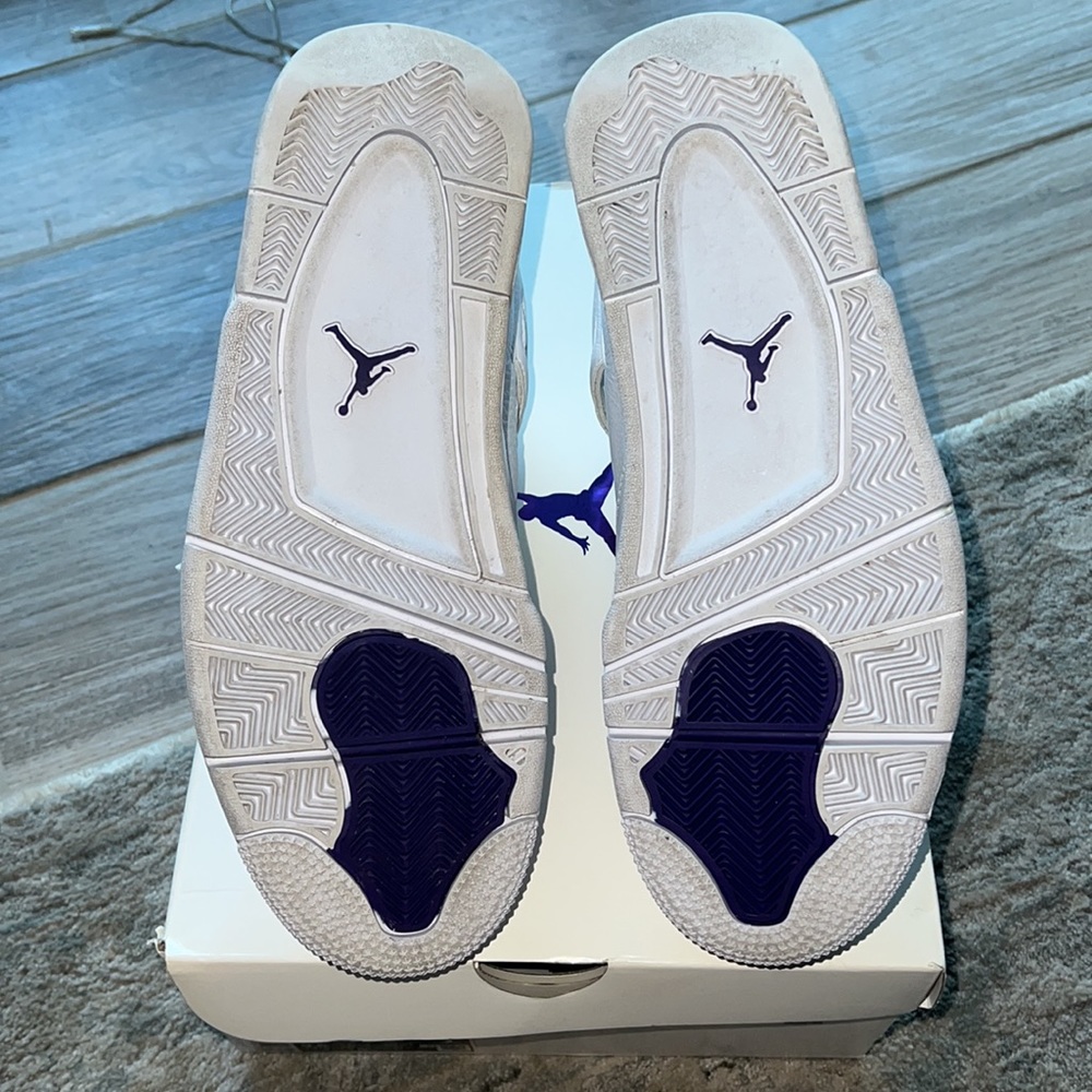 Retro Metallic Jordan 4 Purple Sz-8/9.5-10 - Picture 7 of 10